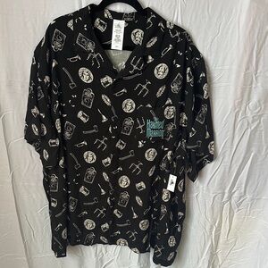 Disney Black and White Haunted Mansion Men's Shirt